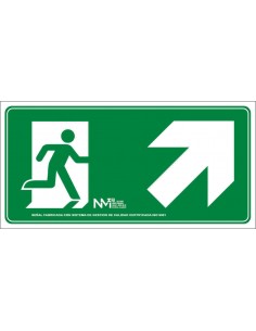 Señal escalera derecha arriba