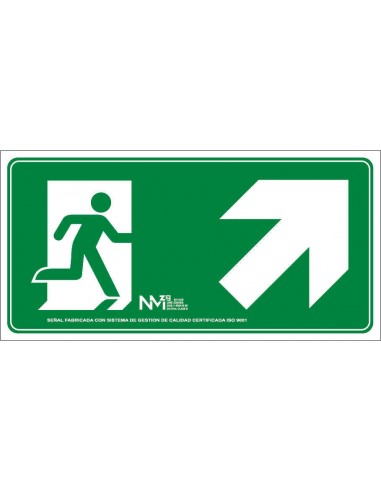 Señal escalera derecha arriba