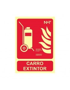 Señal Extintor Carro Clase B luminescente PREMIUM