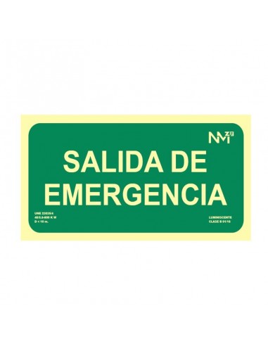 Señal Salida emergencia clase B PREMIUM