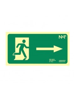 Señal Evacuación derecha