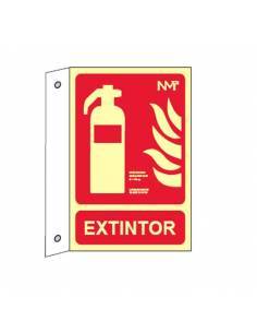 Señal Extintor Banderola homologada Clase B PREMIUM