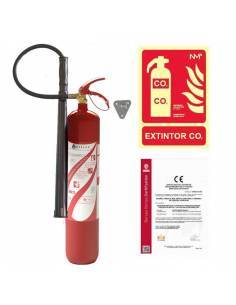 Pack extintor co2 5 Kg + señal extintor + certificado PREMIUM